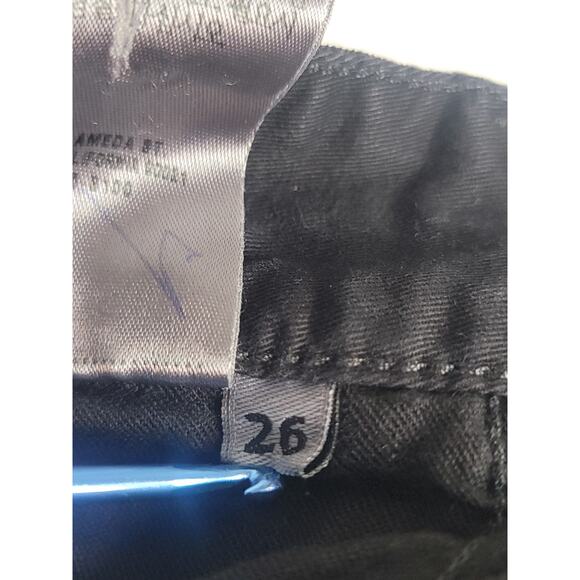 Guess Jeans SZ 26 Black Y2K Low Rise Daredevil Bootcut Stretch Distressed Pants - Picture 10 of 13